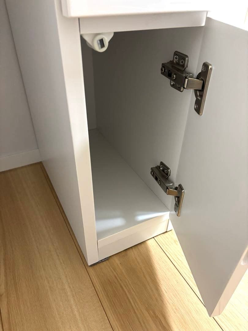 ホワイト ドレッサー・鏡台 棚付き