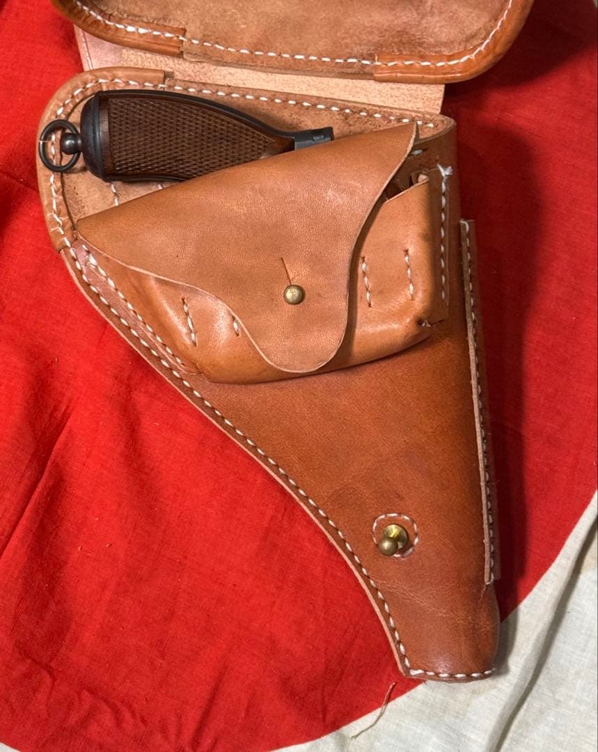 大日本帝国陸軍 二十六式拳銃嚢 ホルスター（複製品）サバゲ　陸軍　将校　下士官