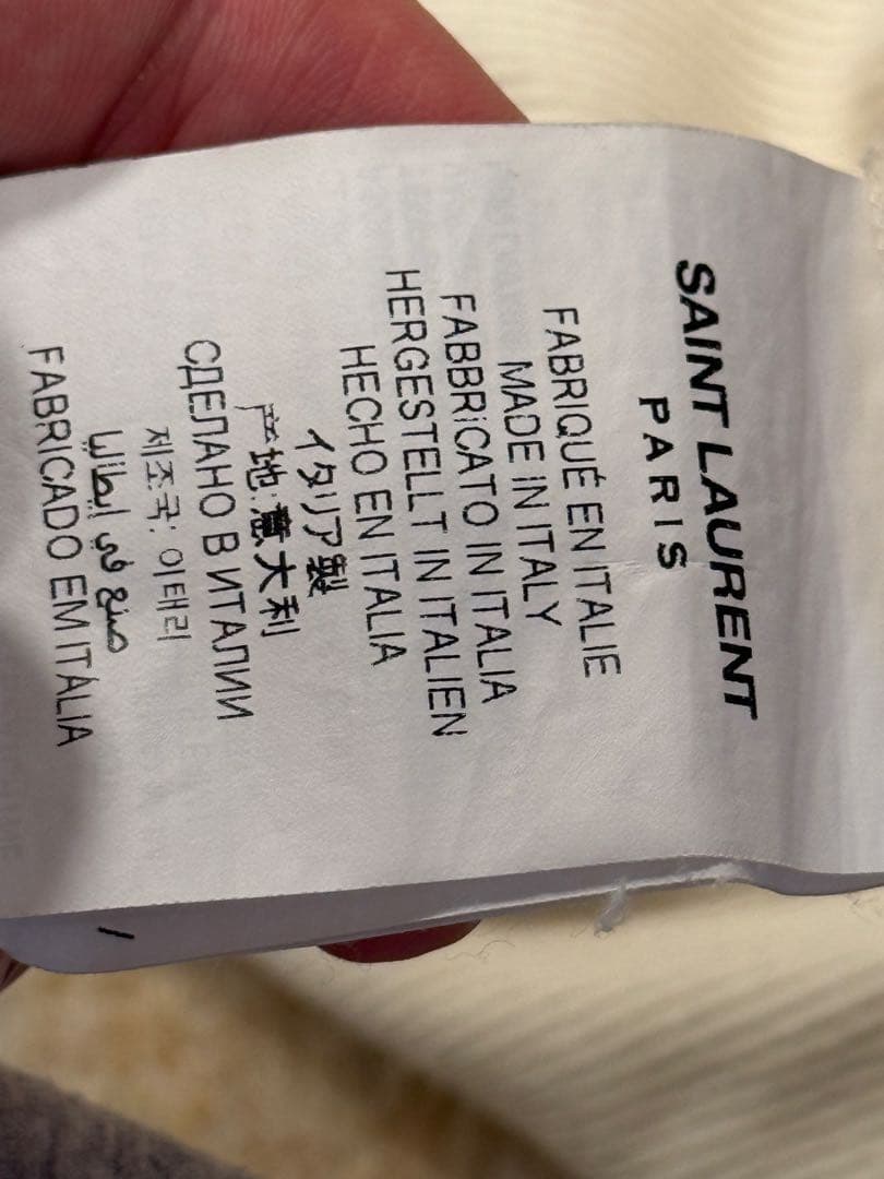 SAINT LAURENT アイボリー リブタンクトップ　送料込み