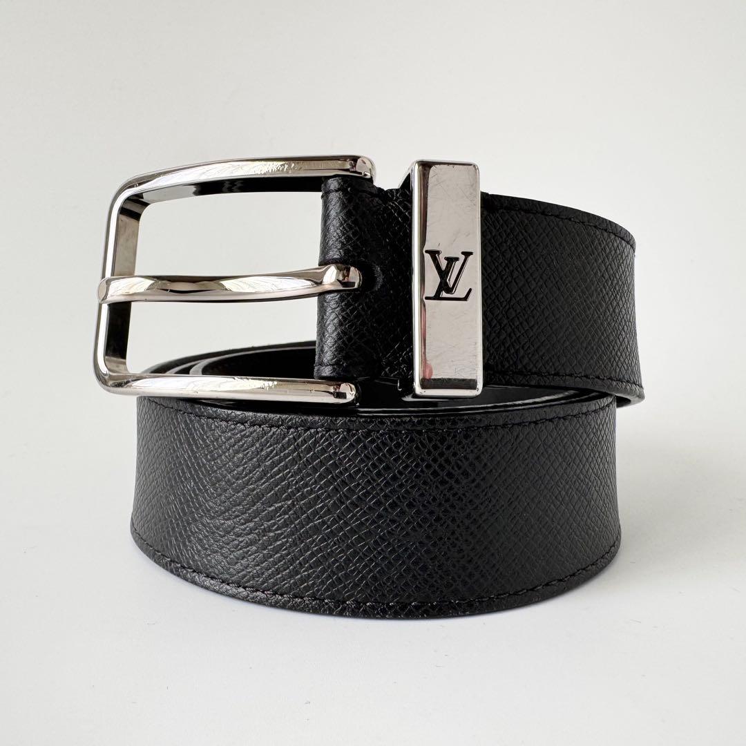 【美品】ルイヴィトン ベルト サンチュール　ポンヌフ LV タイガ　ブラック