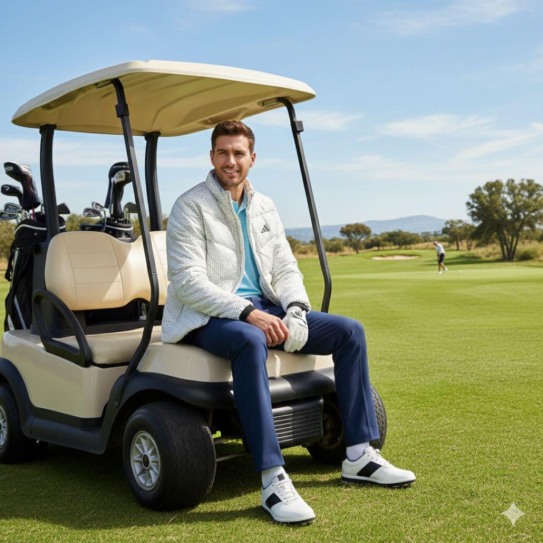 【新品タグ付】アディダスゴルフ 中綿 撥水 フルジップジャケット Lサイズ