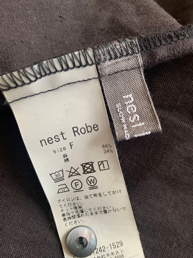 nest Robeネストローブ upcycleLinoバルーンスリーブサロペット