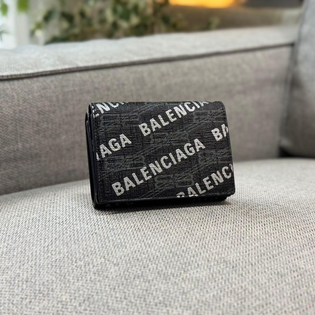 BALENCIAGA バレンシアガ BBモノグラム コンパクトウォレット