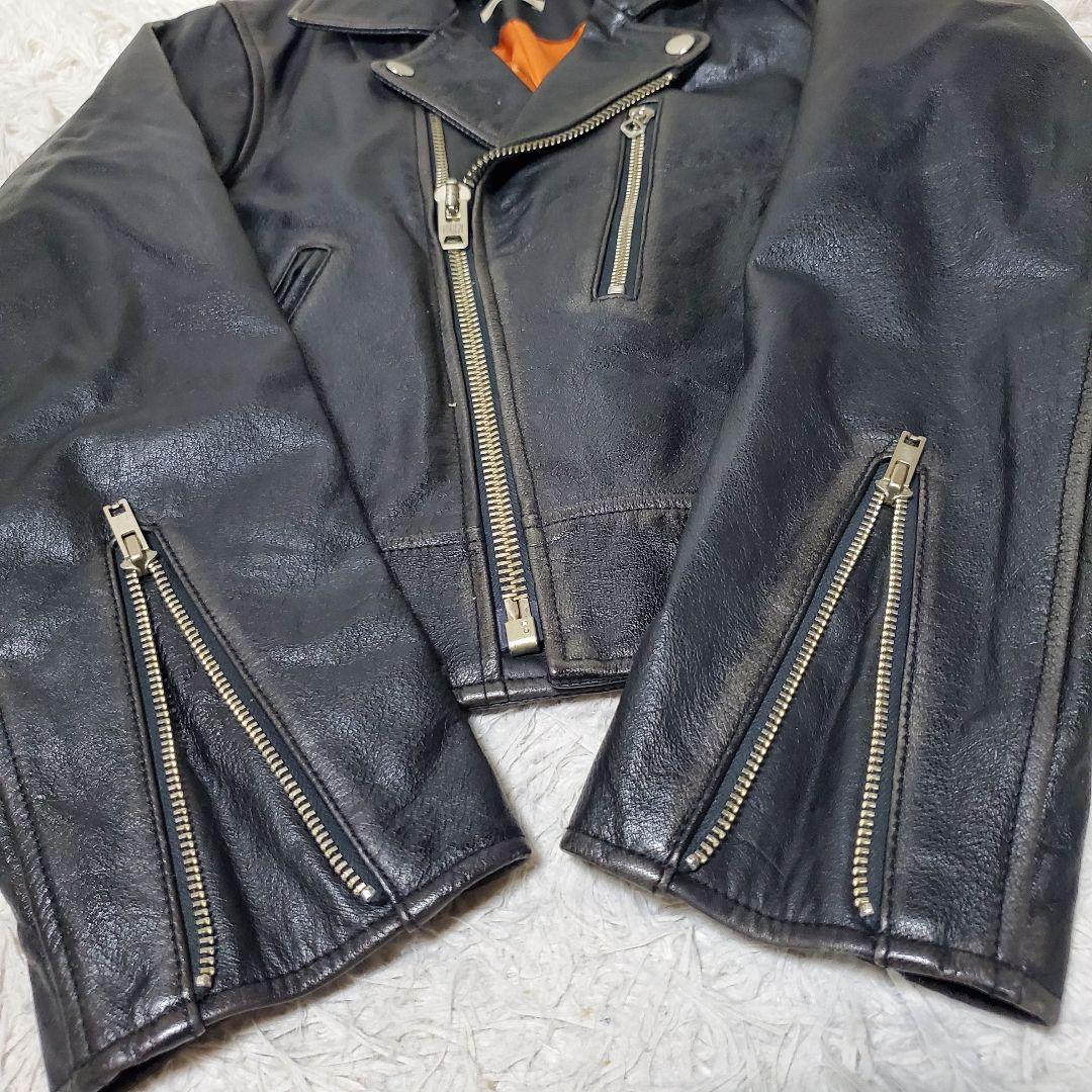 本革 Johnbull ジョンブル ダブルライダース ブラック Sレディース