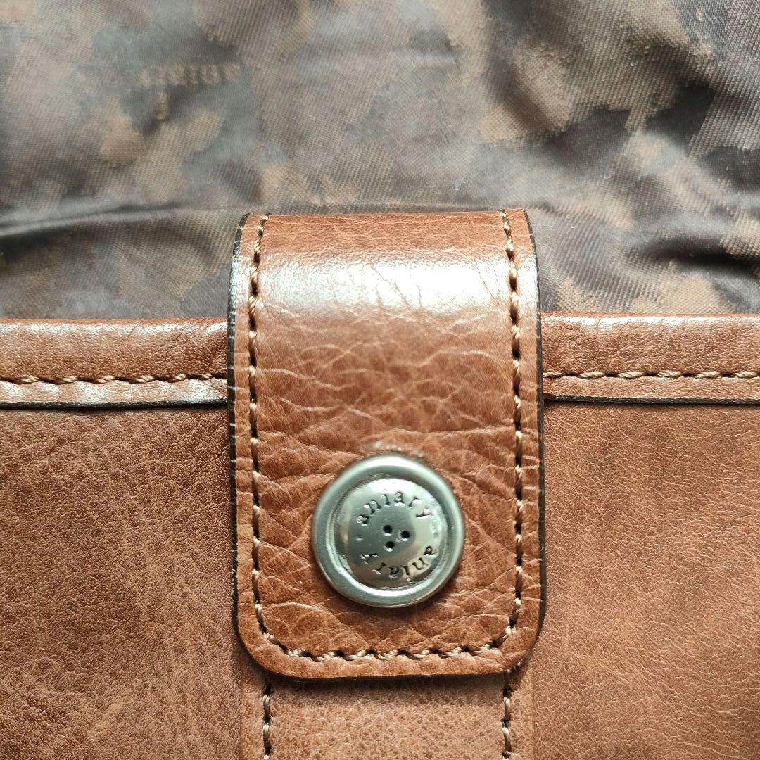 aniary/アニアリ ブラウンレザーショルダーバッグ ターンロック