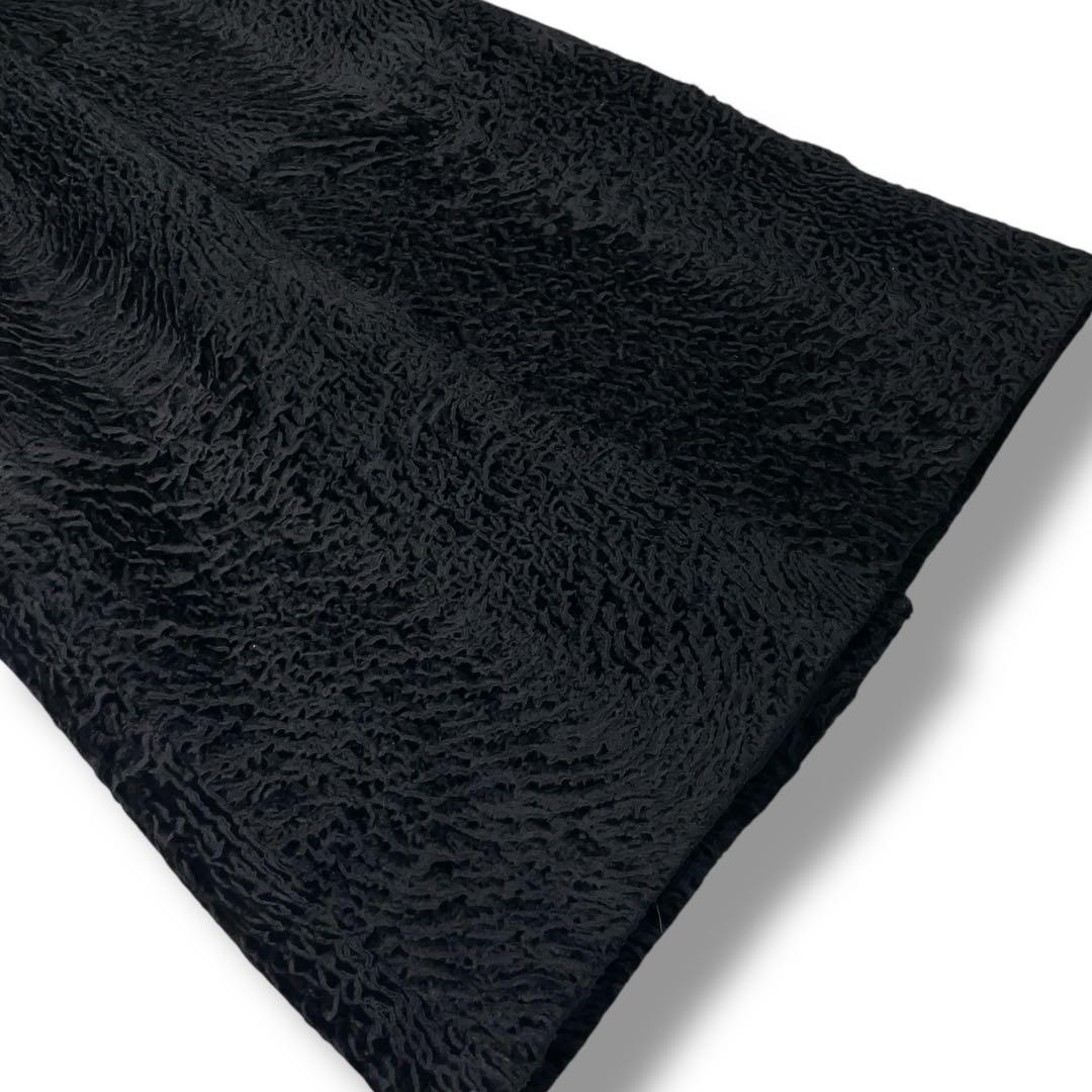 極美品 ERIFORT ペルシャンラム リアルファー ロングコート ブラック M