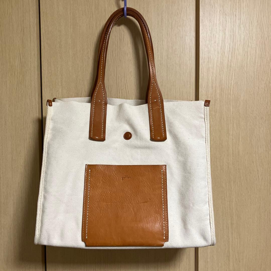 dan gentlen コウ　キャンバス レザートート