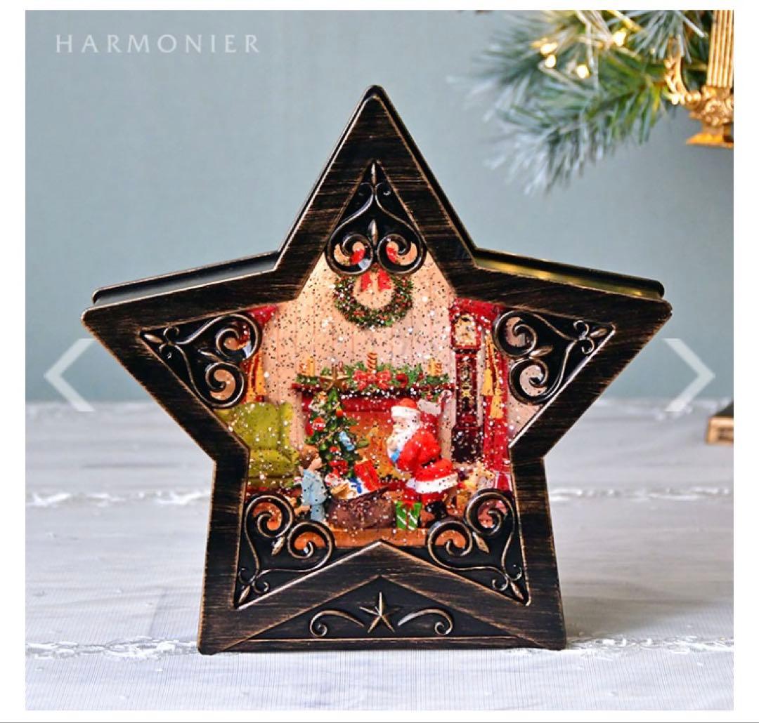 ハルモニア　スノードーム　リキッドスター　サンタ&キッド　HM-010656