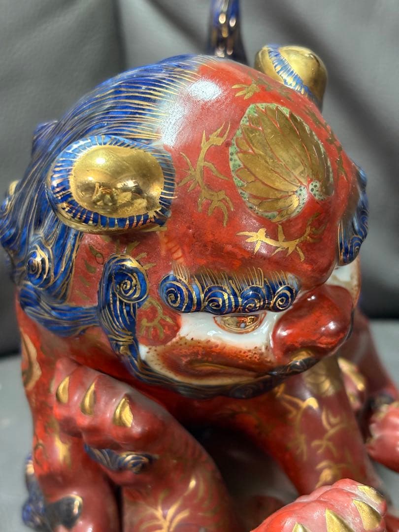 獅子　絡み獅子 戯れ獅子　置物