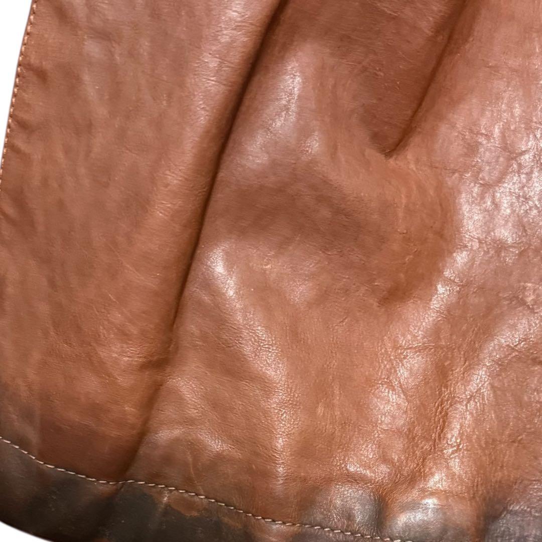 希少 バーバリーブリット レザー トレンチコート レディース US-40M-L