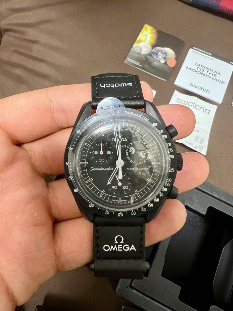 (保護シール付き美品)Snoopy OMEGA Swatch スヌーピ オメガ