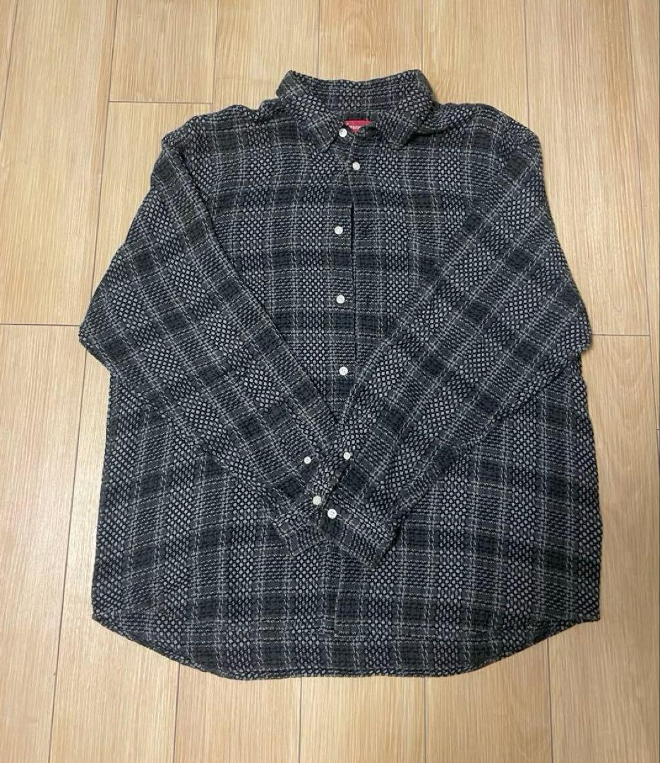 シュプリーム　Basket Weave Plaid Shirt