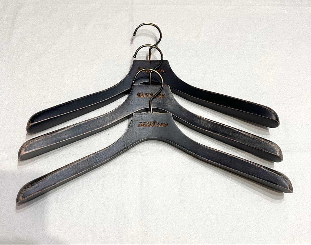 限定BACKLASH木製ハンガー3本セット/バックラッシュレザーライダース革