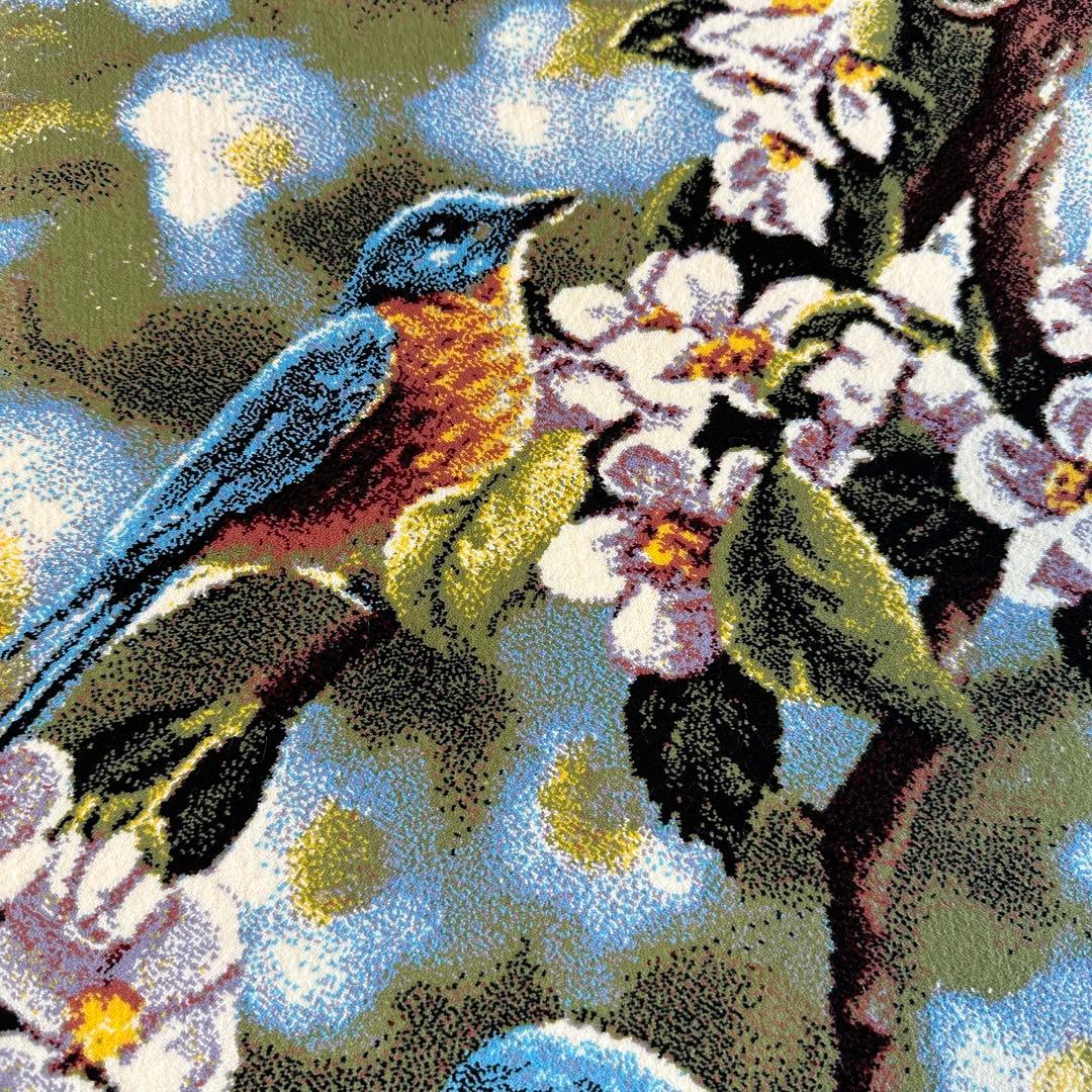 【新品未使用】絵画風絨毯　カーペット　玄関用　自然　玄関　廊下　絵画　イラン