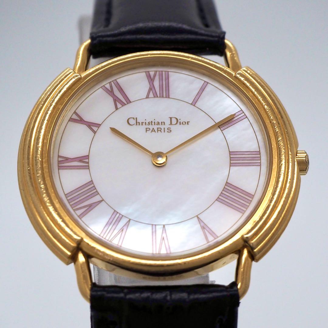228 稼働【美品】Dior 時計 レディース シェル　クリスチャンディオール