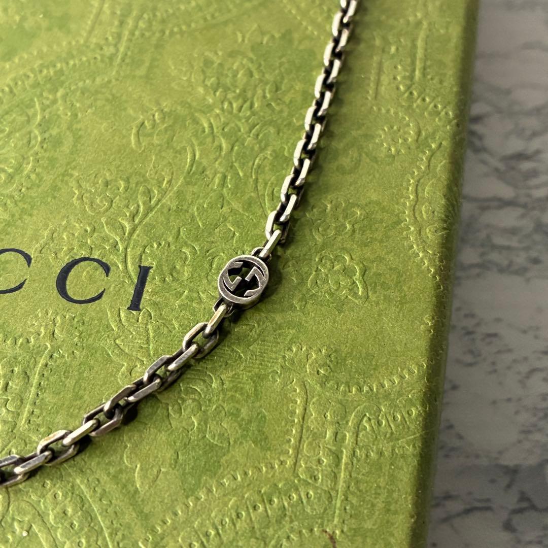 【美品✨】GUCCI ネックレス インターロッキングチェーン シルバー925