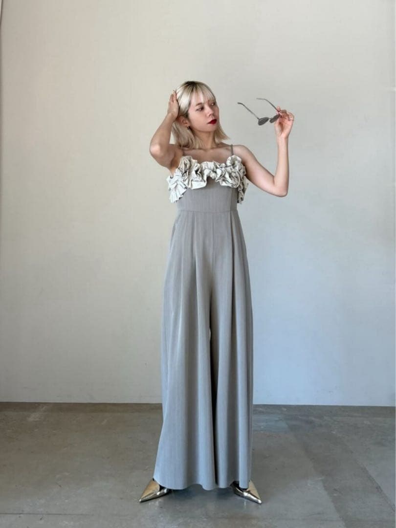 MAISON SPECIAL フラワーモチーフ オールインワン ベージュ 38