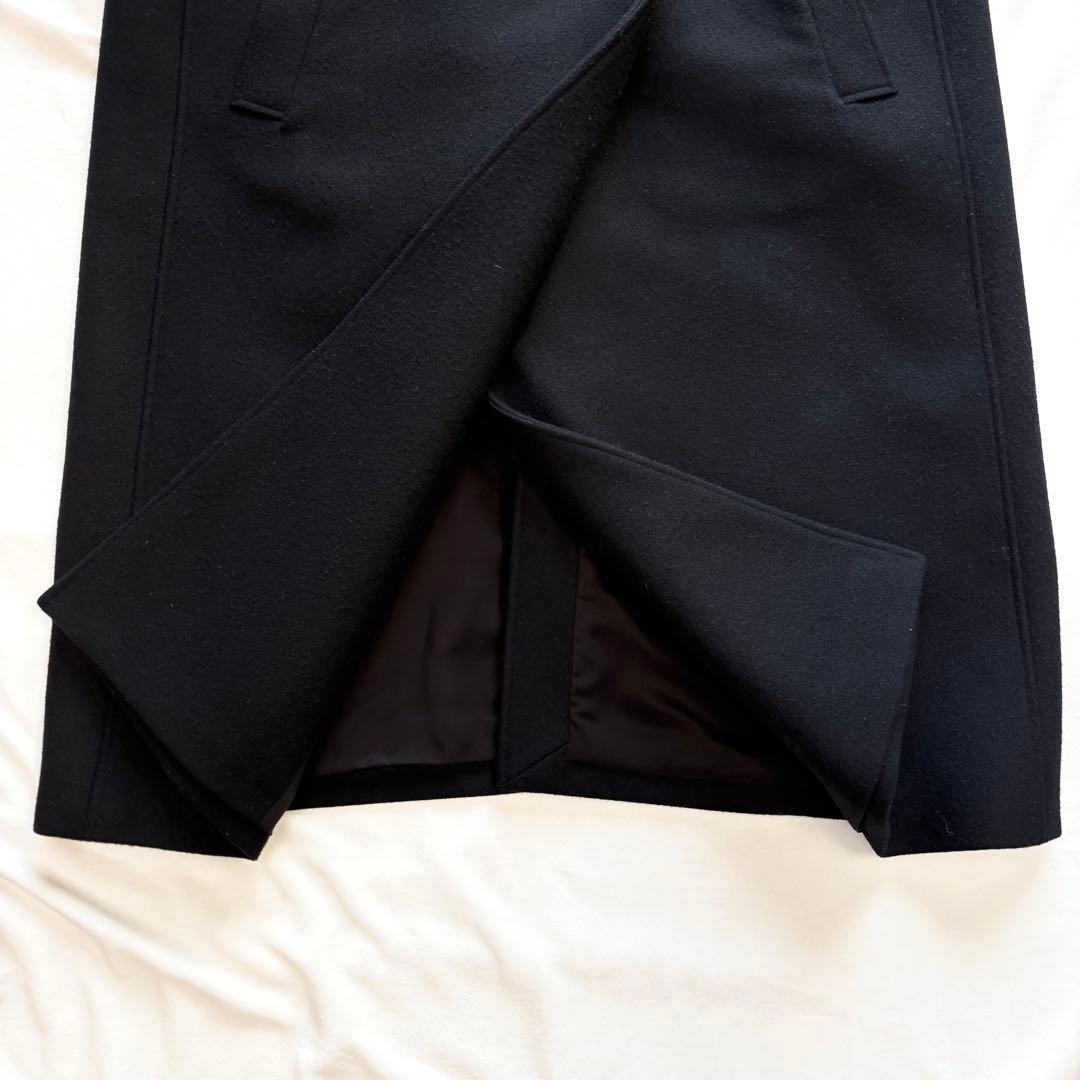 極美品☆セオリーリュクス　ダブルブレスト　ロングコート　チェスター　ウール　黒