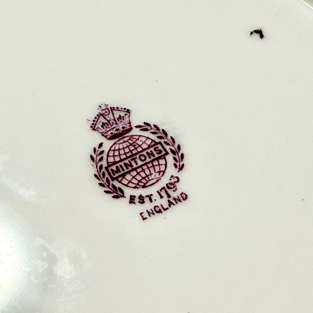 ビンテージミントン エナメル彩色デザートプレート 2点