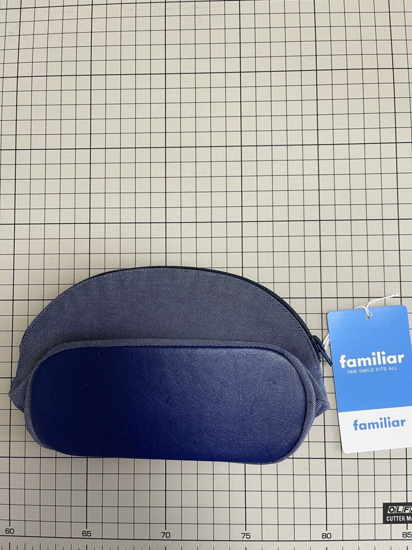 familiar 刺繍ポーチ ネイビー系