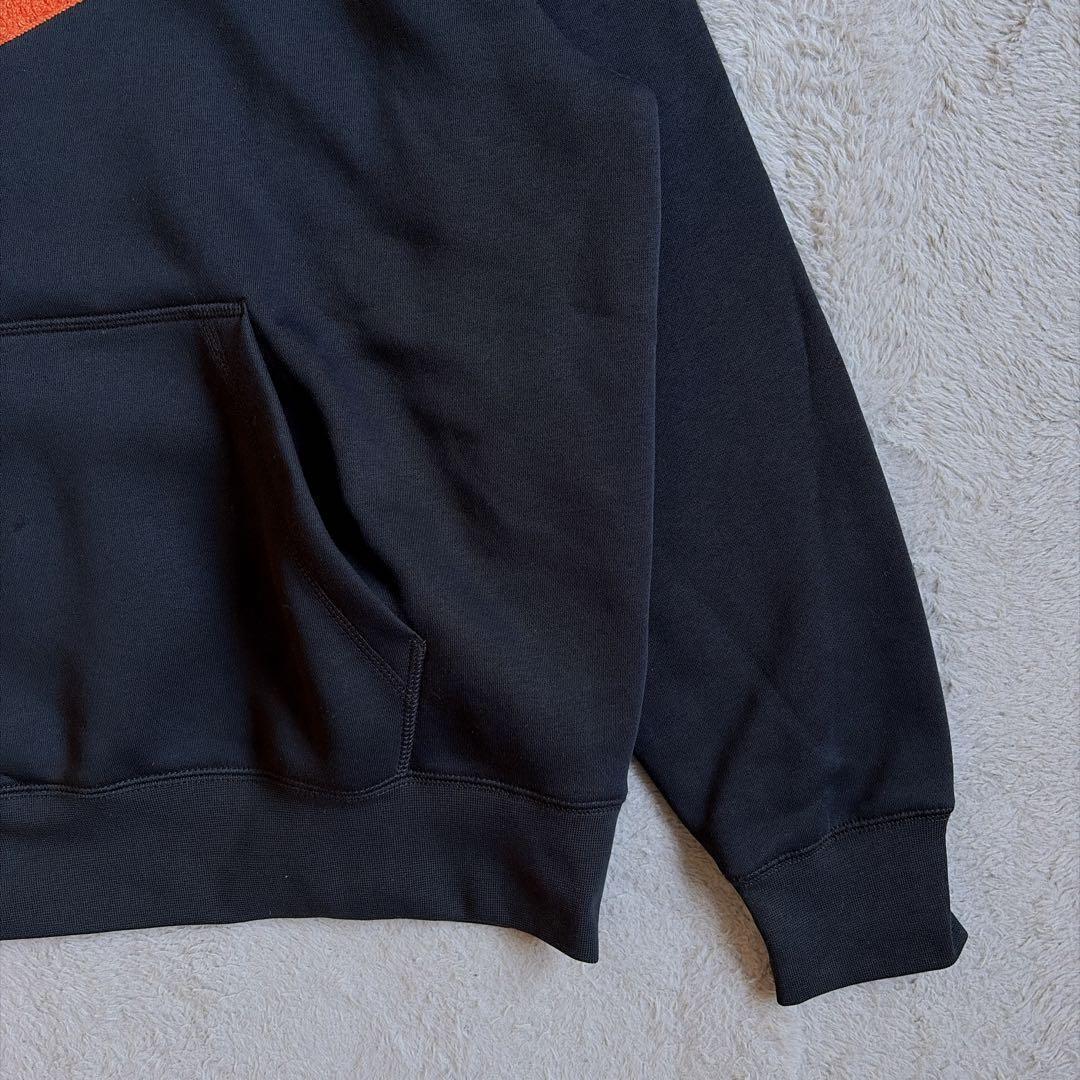 新品 ナイキ ロゴ刺繍 セットアップ 上下セット ブラック オレンジ L