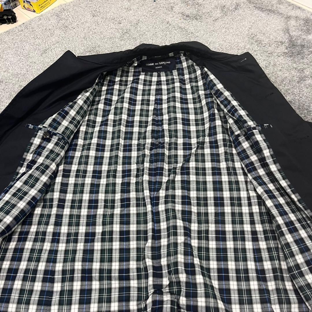 COMME des GARCONS HOMME ステンカラーコート ネイビー