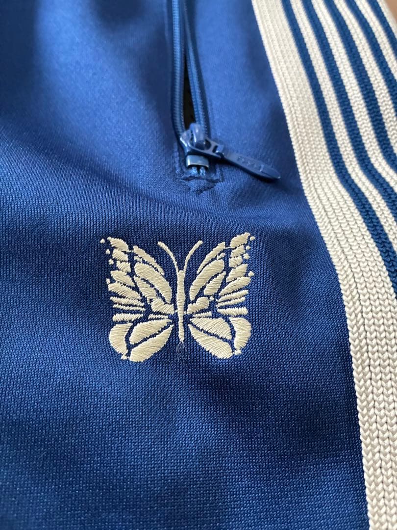 needles ニードルズ ブルー　ジップド　トラックパンツ Lサイズ