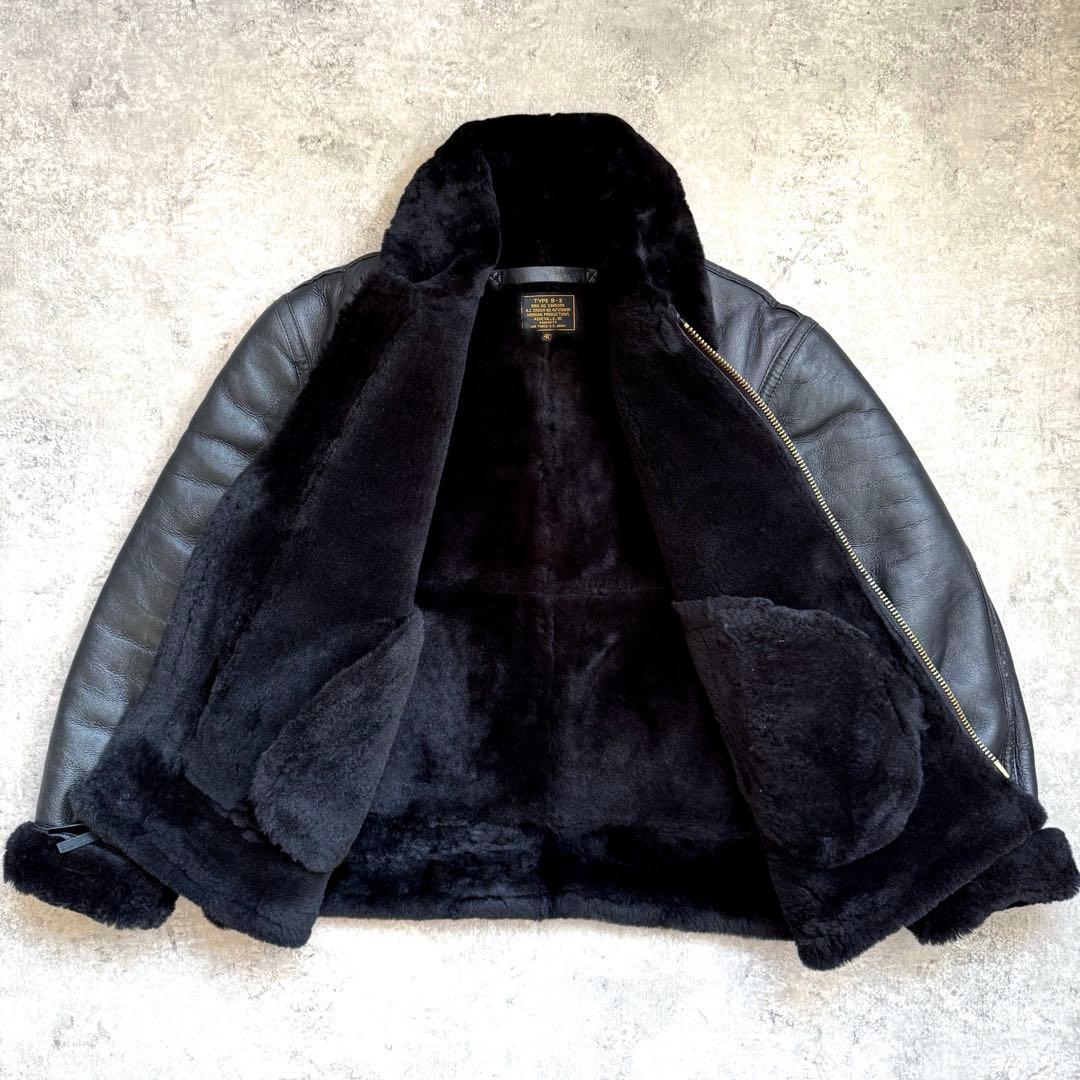 【超希少レア】名作 レザームートン B-3ジャケット