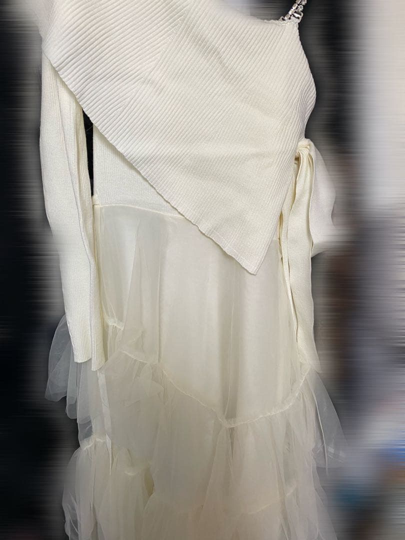 DOLCELICHE ティアードチュールドッキングワンピース