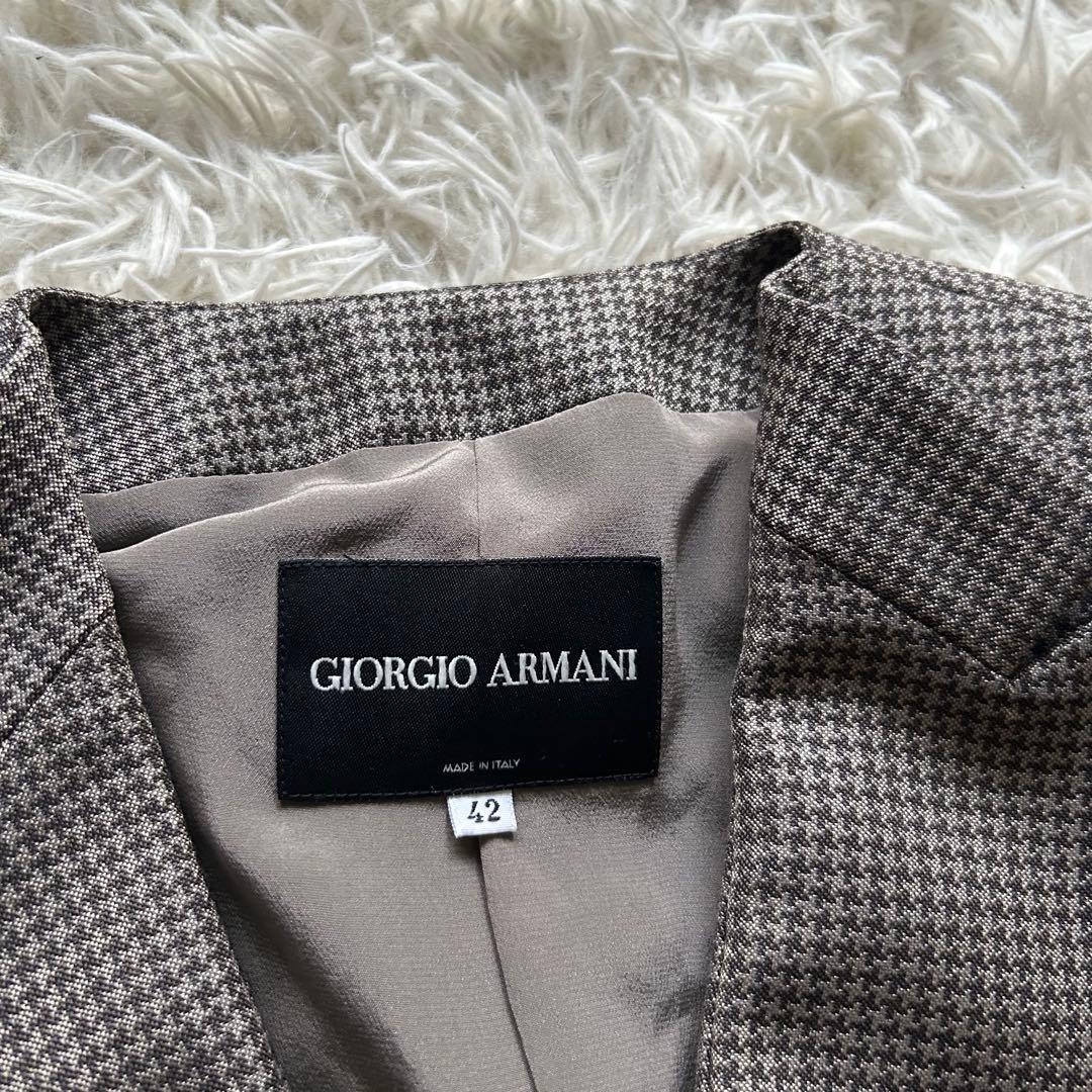 美品✨ジョルジオアルマーニ 42 LL ウールシルク ダブル セットアップ