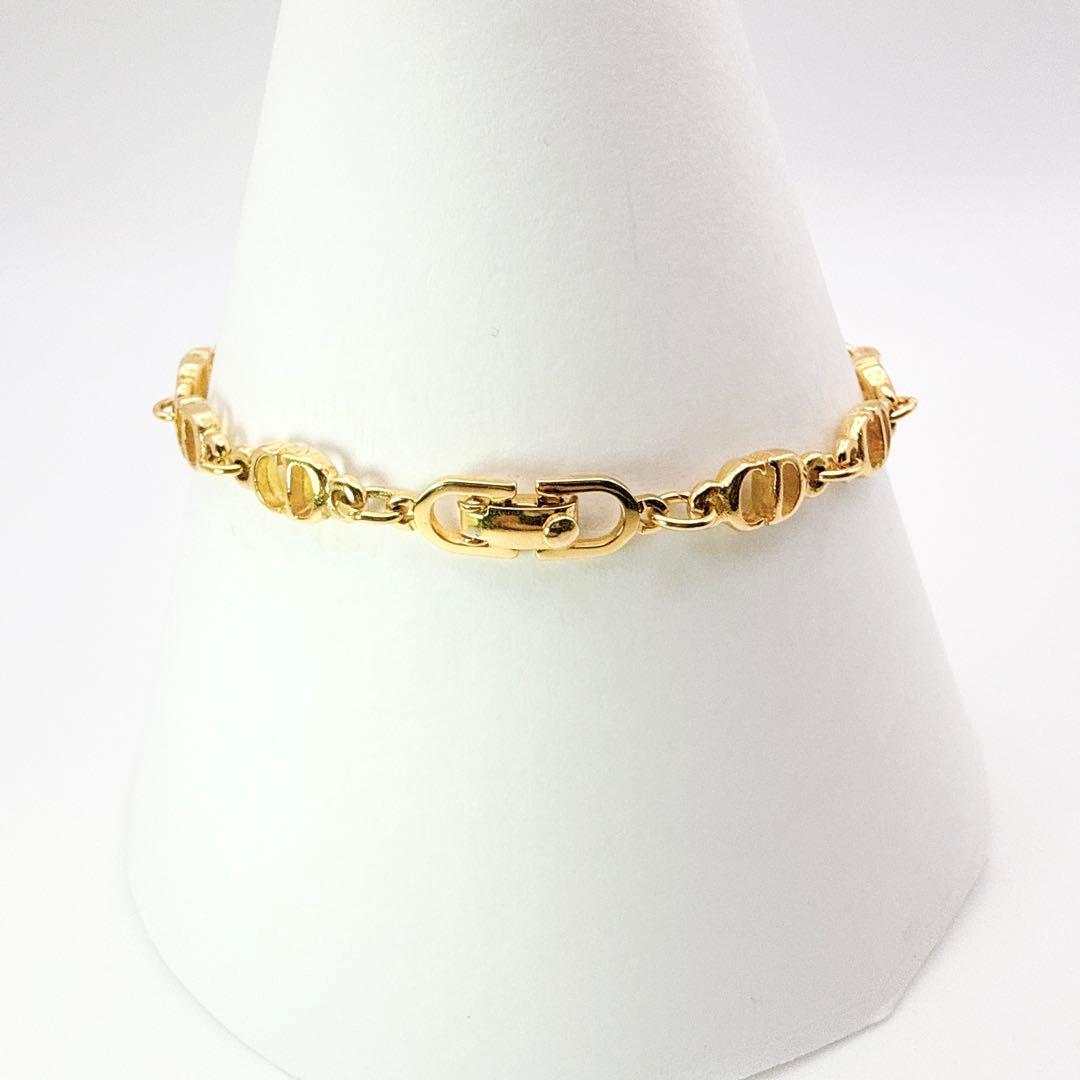 2503-1 極美品✨　Dior　ブレスレット　CD ロゴ　ゴールド　希少　刻印