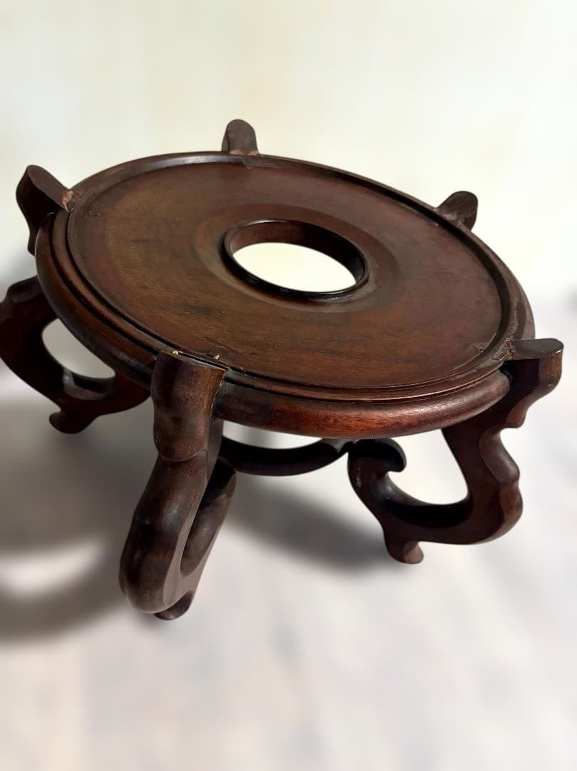 大型木製花瓶台　華台　花台　レトロ　高卓　飾り台