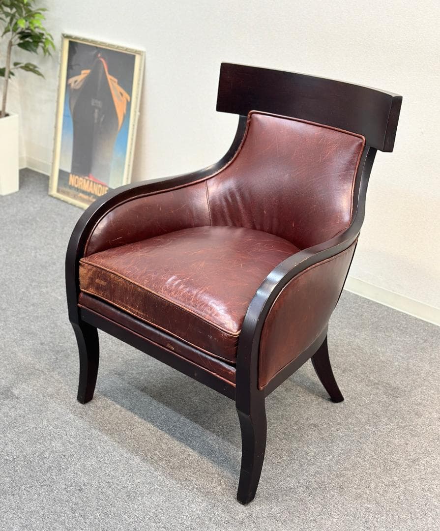 Crate & Barrel　ラウンジチェア　エレガント　ヴィンテージ　ソファ