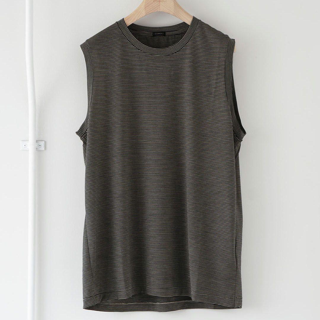 COMOLI 23SS サワーウール 天竺 ノースリーブ - Border -