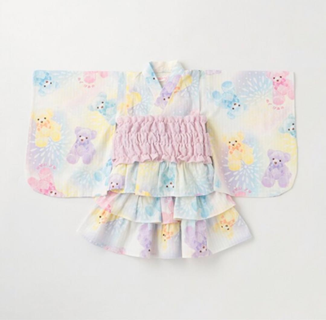 【美品】メゾピアノ 浴衣　100センチ