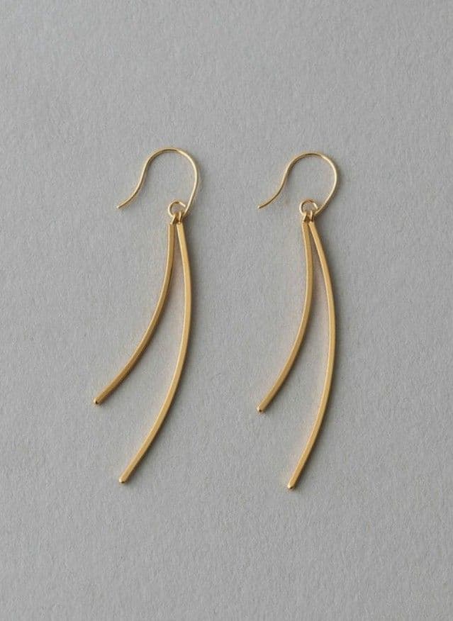 【tmさま専用】eteダブルラインピアス　SV925イエローゴールドコーティング