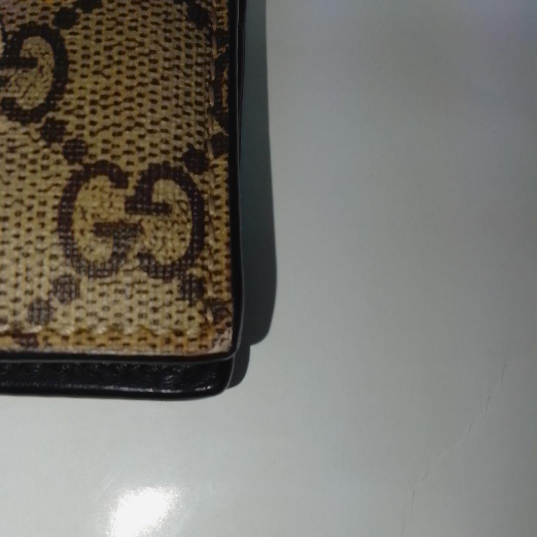 KB101 グッチ GGスプリーム 2つ折り財布 メンズ 虎 タイガー