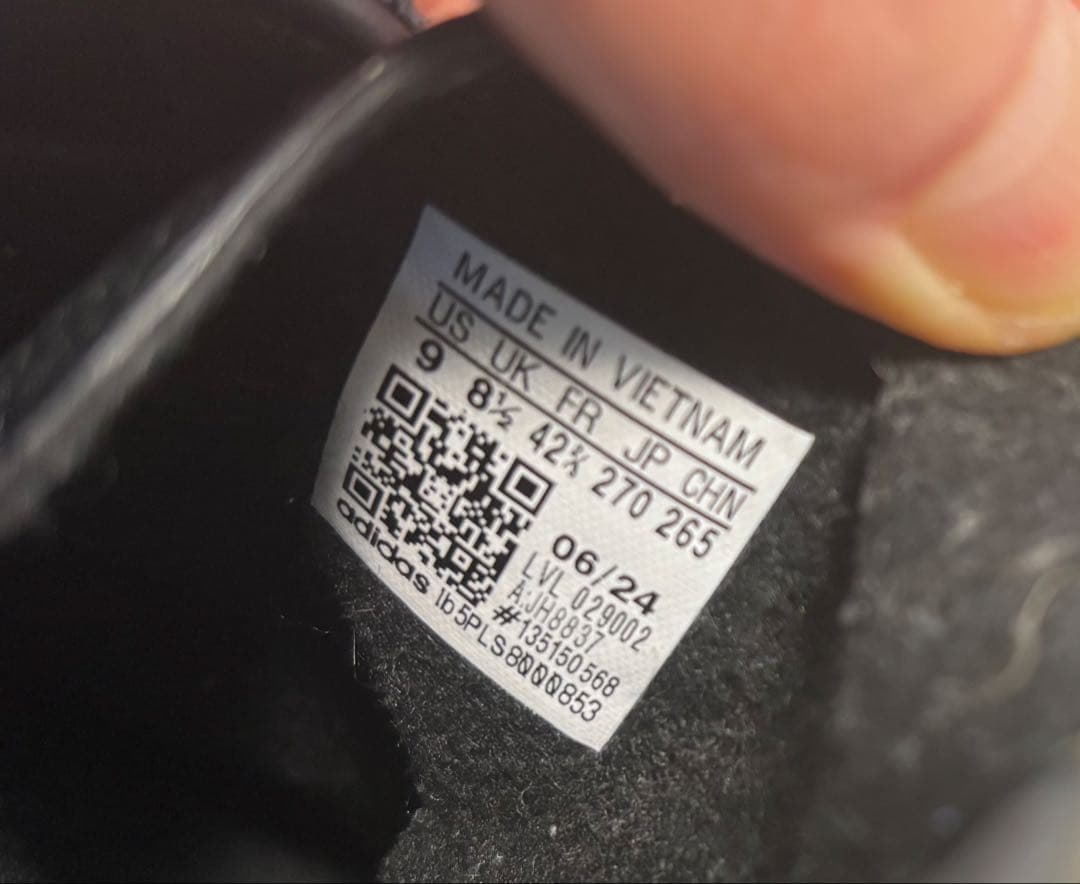 adidas EDIFICE/IENA GAZELLE INDOOR US9 黒