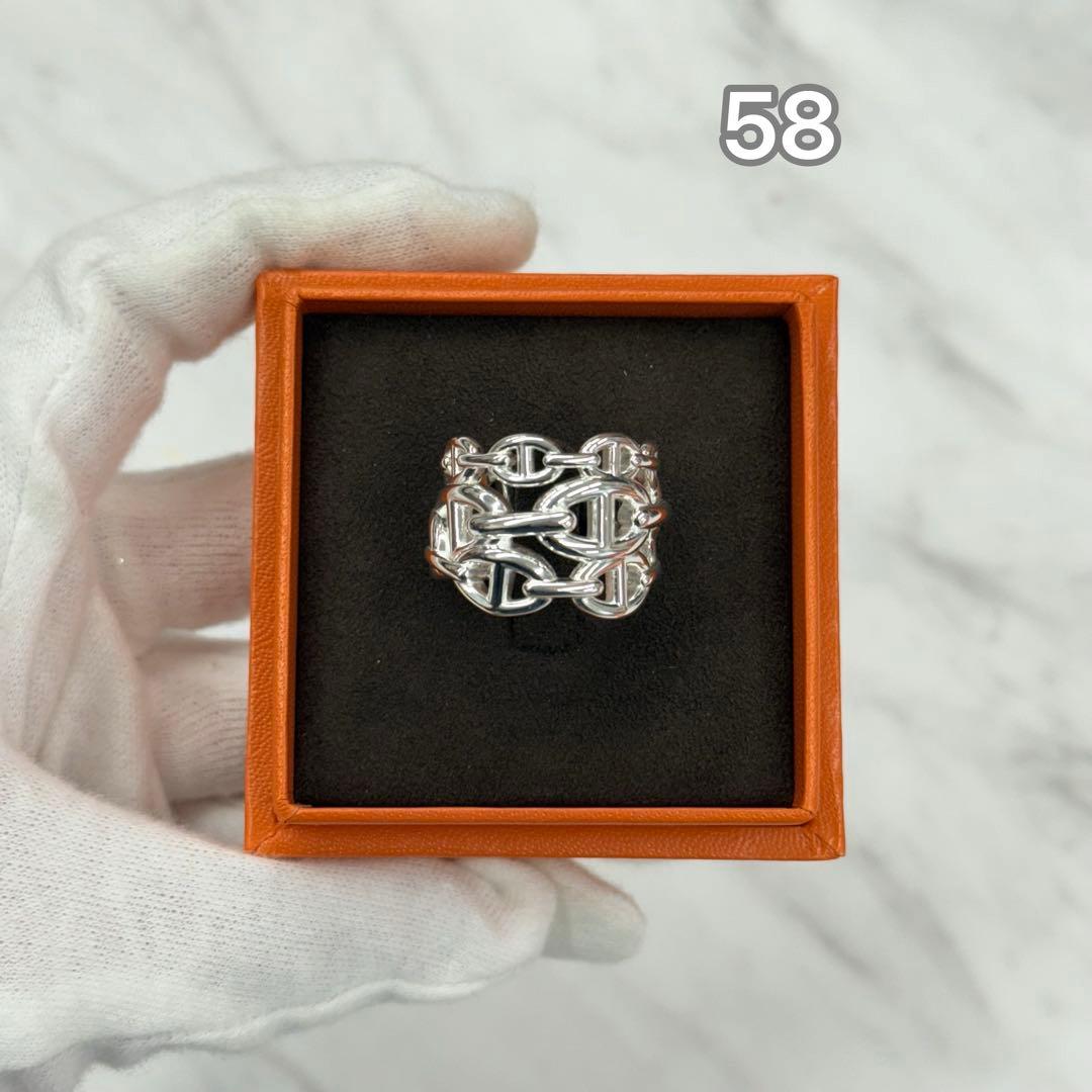 新品未使用　HERMES エルメス　シェーヌ ダンクル アンシェネ リング 58