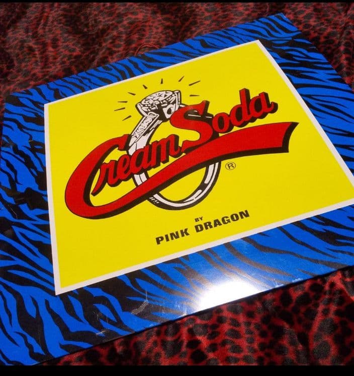 クリームソーダ/プレート/看板/ブラックキャッツ/ロカビリー/ロック/ブリキ