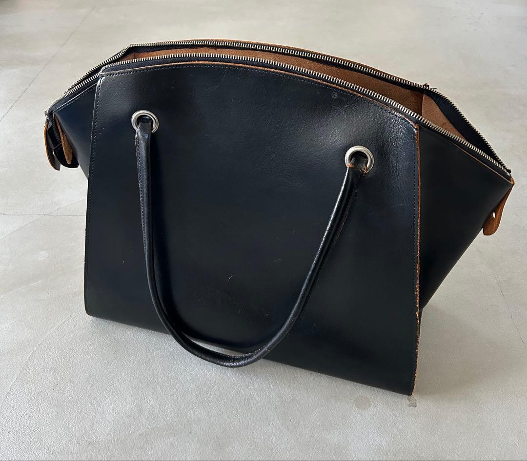 コムデギャルソン　ブラックレザー　ドクターバック　黒　本革