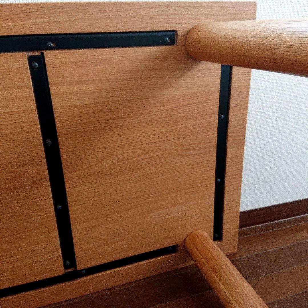 無印 木製 テーブル 天板 オーク材 120cm×60cm 脚 72cm