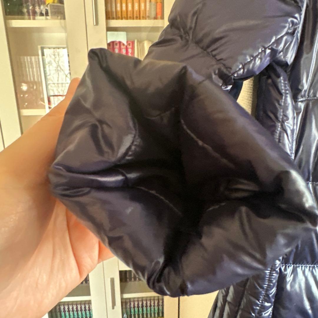 TATRAS グースダウン フード付きロングダウンジャケット ネイビー