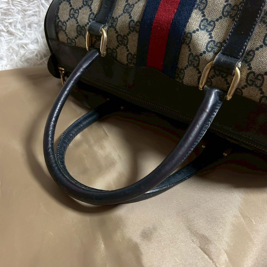 【最終値下げ】オールドグッチ シェリーライン GG柄 ボストン ハンドバッグ