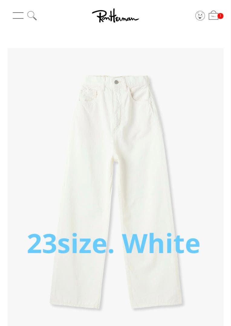 moco❤︎ロンハーマン❤︎コットンホワイトデニム❤︎23