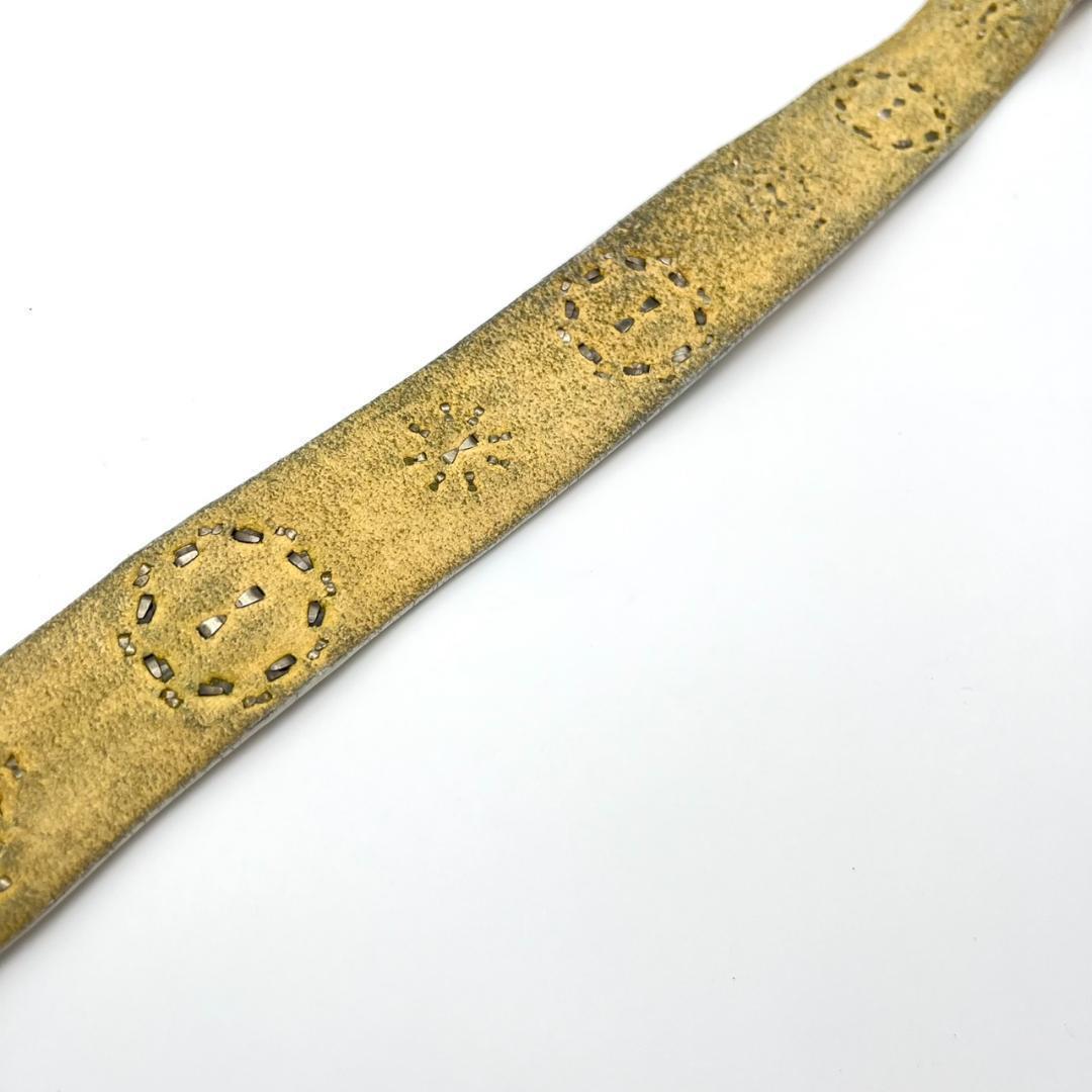 HTC エイチティーシ ベルト ビジュー スタッズ 装飾 レザー ロゴ金具