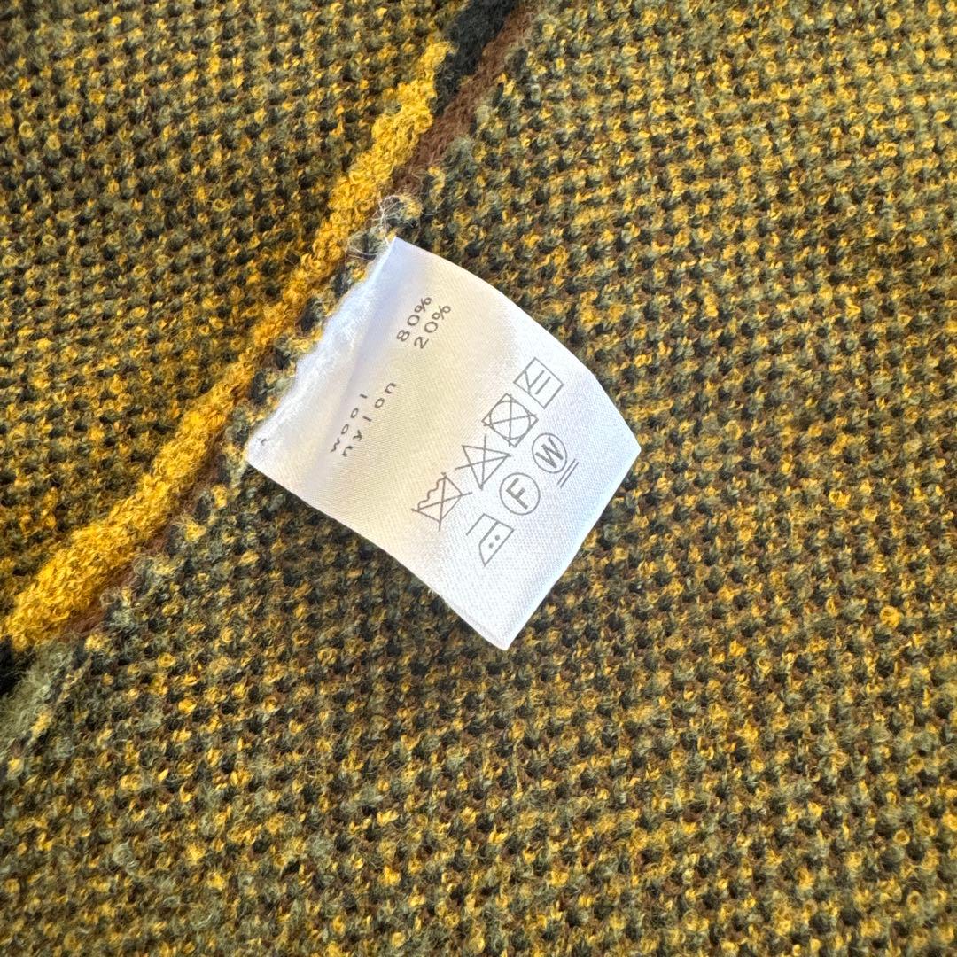 hazama 迷宮入りのニットガウン カーキ