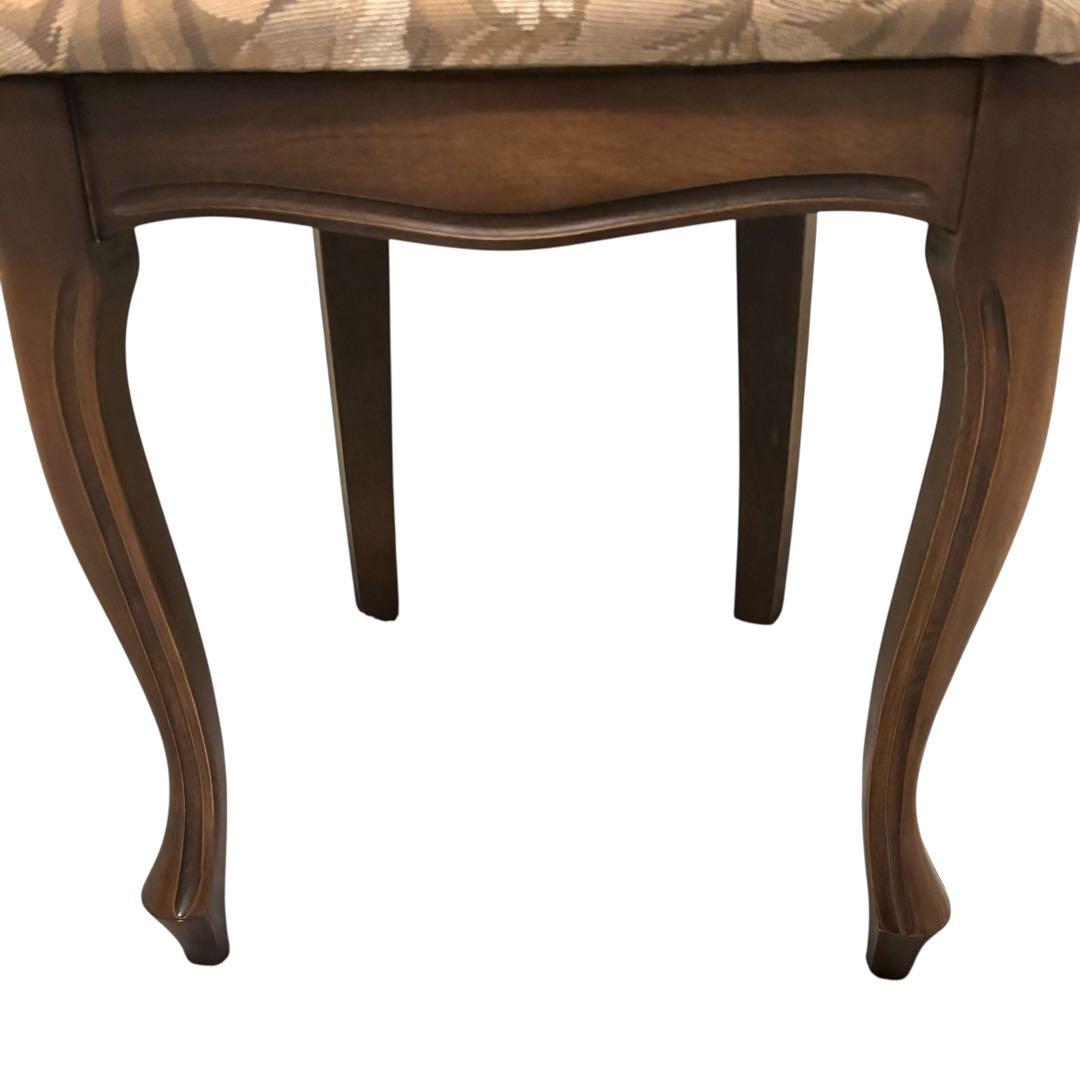 【良品】イタリア製 ダイニングチェア アンティーク調　ロココ ドレッサー 猫脚