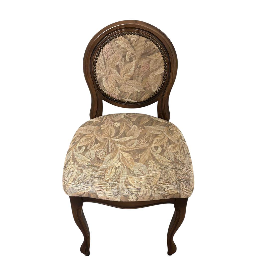 【良品】イタリア製 ダイニングチェア アンティーク調　ロココ ドレッサー 猫脚