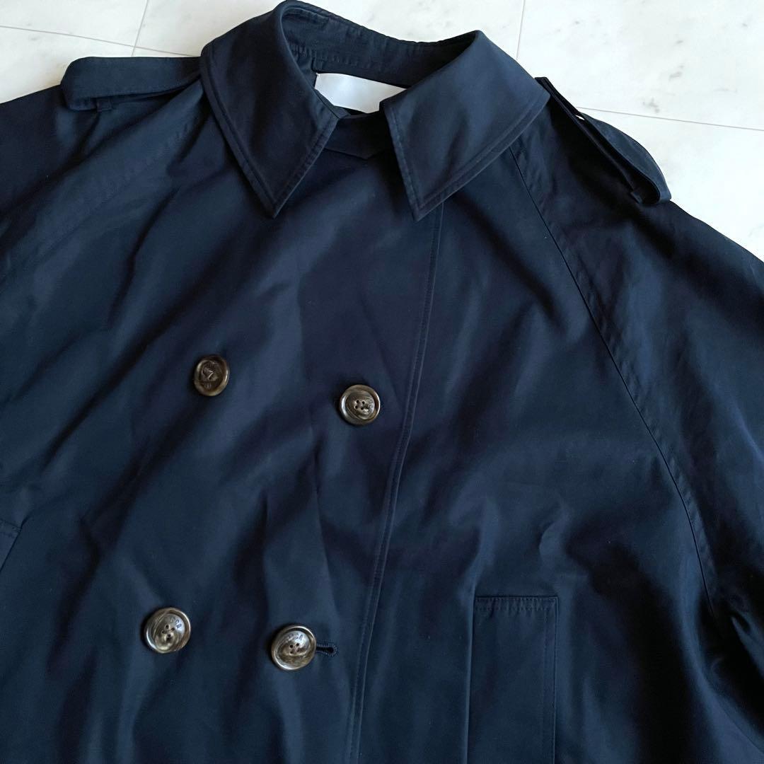 希少 美品 ティッカ トレンチコート ネイビー オーバーサイズ 大きめ ゆったり